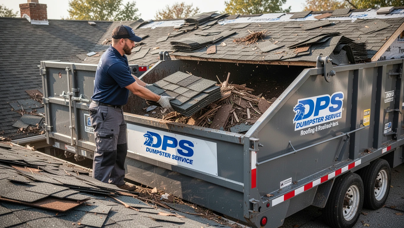 Dumpster for Roofing & Shingles
